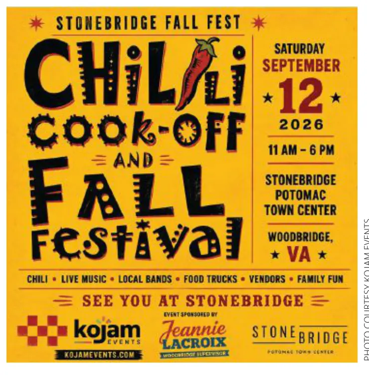 Stonebridge Fall Fest Chili Cook-Off and Fall Festival poster. Photo courtesy Kojam Events